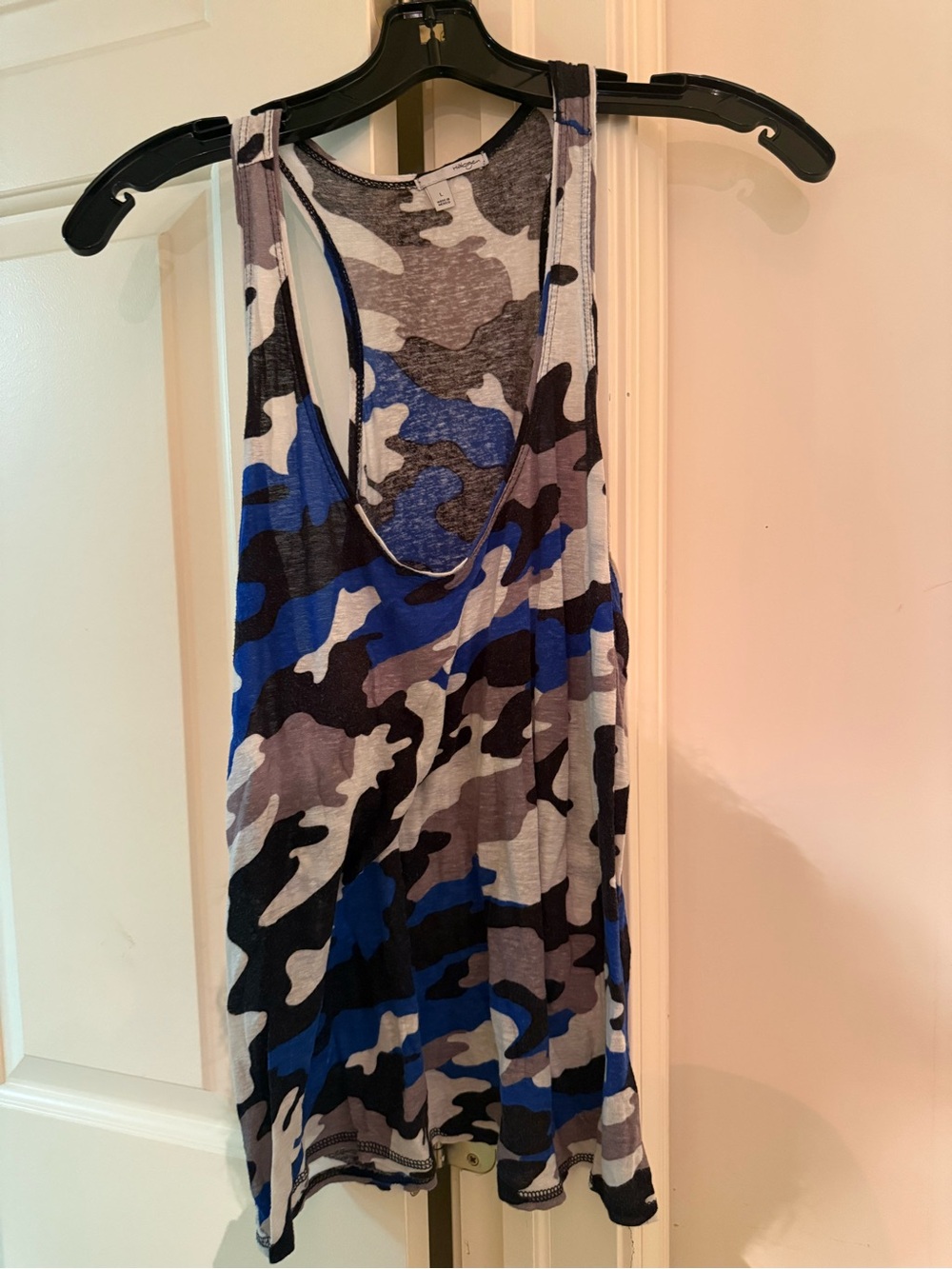 Halogen Neutral Camo Knit Tank in Brown and Cream